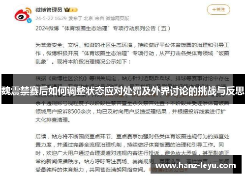 魏震禁赛后如何调整状态应对处罚及外界讨论的挑战与反思